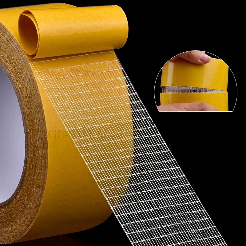 20M Mesh High Viscosity Transparent Adhesive Tape Glass Grid Fiber Paste Double-sided Grid Tape