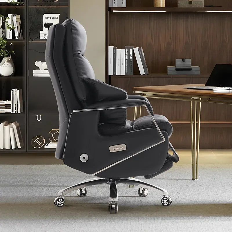 Boss Chair Electric Office Chair Recumbable Massage Leather Art Classroom Modern Comfortable Sedentary Computer Chair Hous