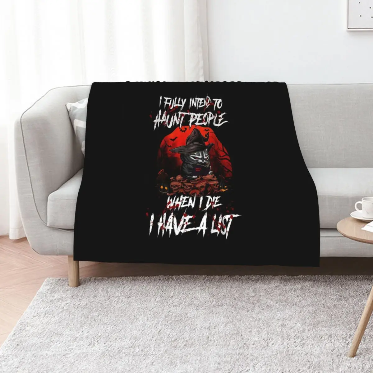 I Fully Intend To Haunt People When I Die Halloween Throw Blanket Blankets For Bed Heavy Large for sofa Luxury Thicken Blankets