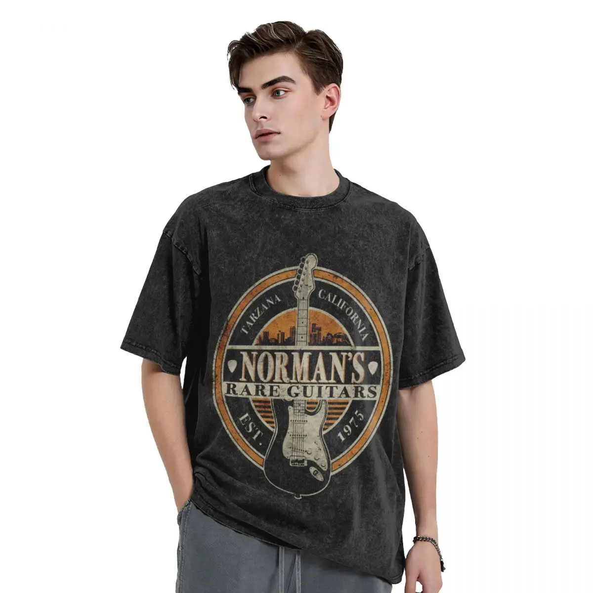 

Norman S Rare Guitars T-Shirt designer shirts anime clothes quick drying men tshirt