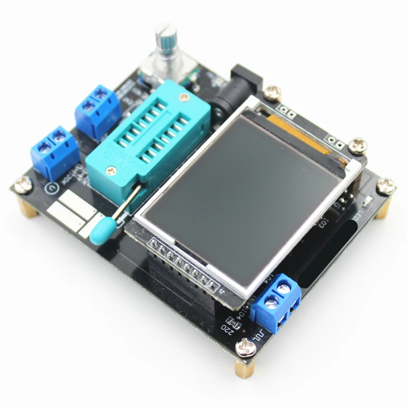 Display LCD Kit Diodo Transistor Tester, ESR Tensão, Medidor de Freqüência, PWM, Onda Quadrada, Capacitância, Gerador, Eletrônica, GM328A