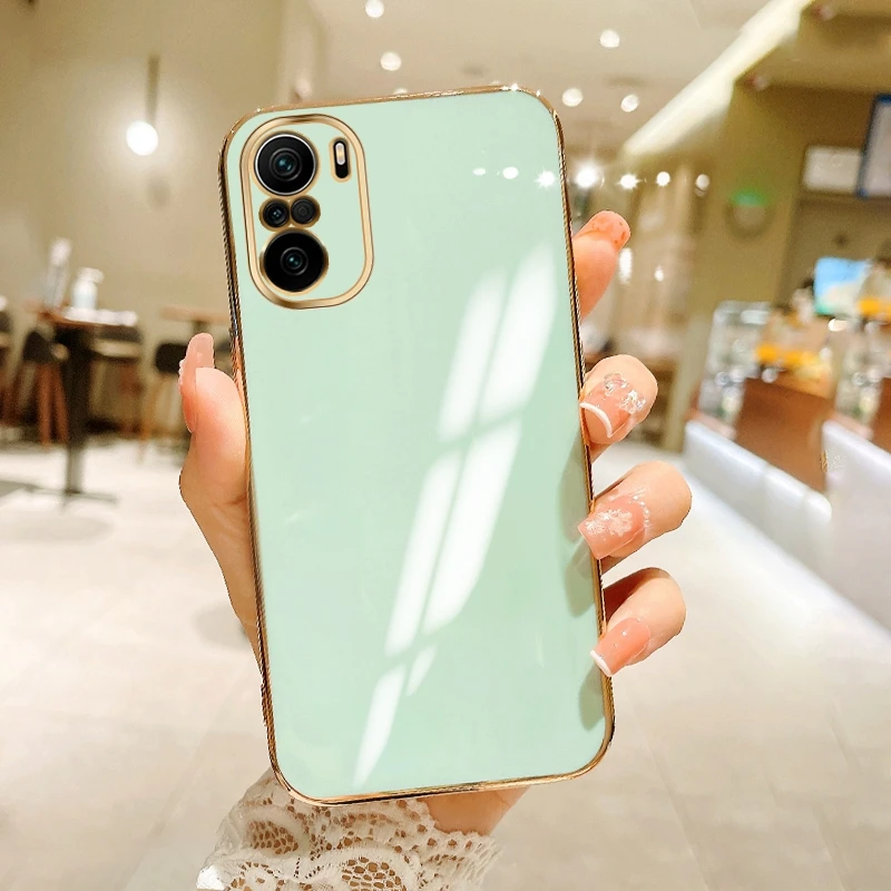 เคส TPU ซิลิโคนอิเล็คโทรเพลทสีลูกกวาดสำหรับ Xiaomi poco F4 F3 F5 F2 M3 X3 M4 NFC X4 X5 Pro บั๊มเปอร์กรอบบางพิเศษ