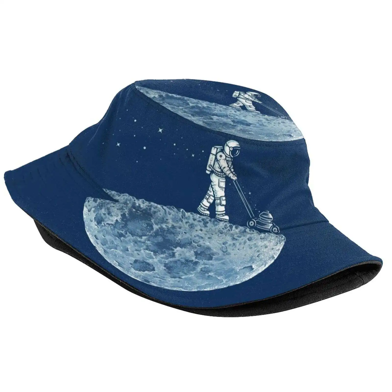 Mown Unisex Summer Outdoor Sunscreen Hat Cap Moon Stars Astronaut