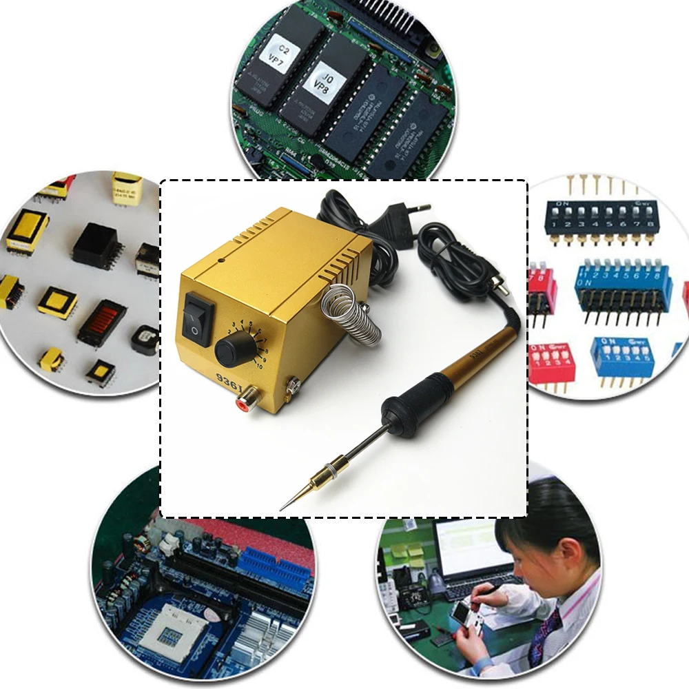 1-18W Mini Soldering Station Small Iron Soldering Tools Station 50-450°C Adjustable 100-240V for Welding of Electronic Products