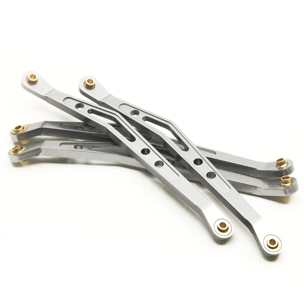 AXSPEED-Juego de eslabones superiores inferiores de suspensión de chasis de aleación de aluminio, para 1/10 Axial Wraith 90018 RC Rock Crawler