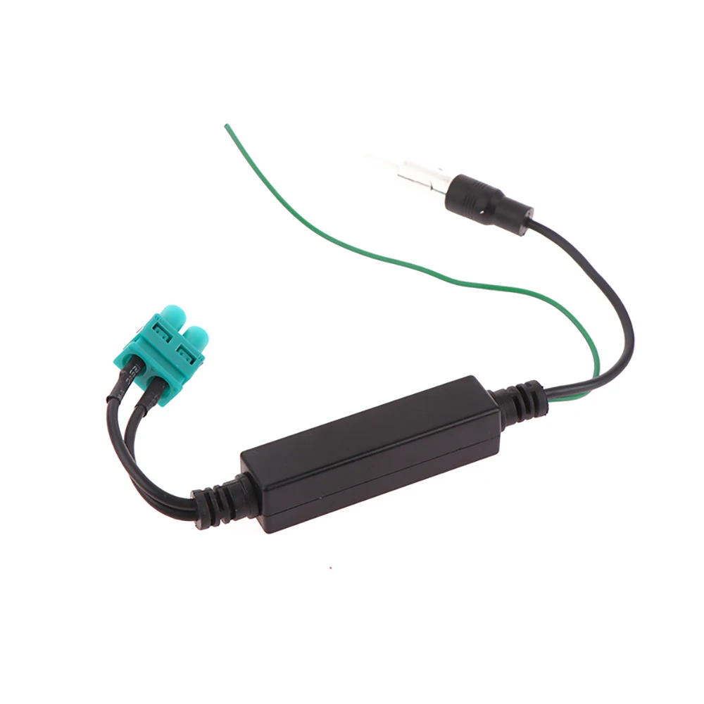 Cabo conversor de antena fakra rf de cabeça dupla, adaptador de antena de rádio fm para carro com amplificador para vw touareg/passat b6/b7/tiguan