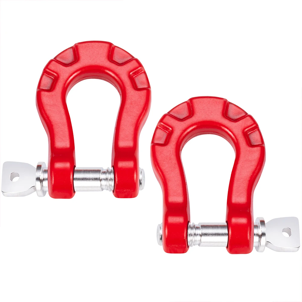AXSPEED 2Pcs Metal Bumper Trailer Hooks Tow Shackles for Axial SCX10 TRX-4 1/10 RC Crawler Car Upgrade Parts Accessories - Image 4