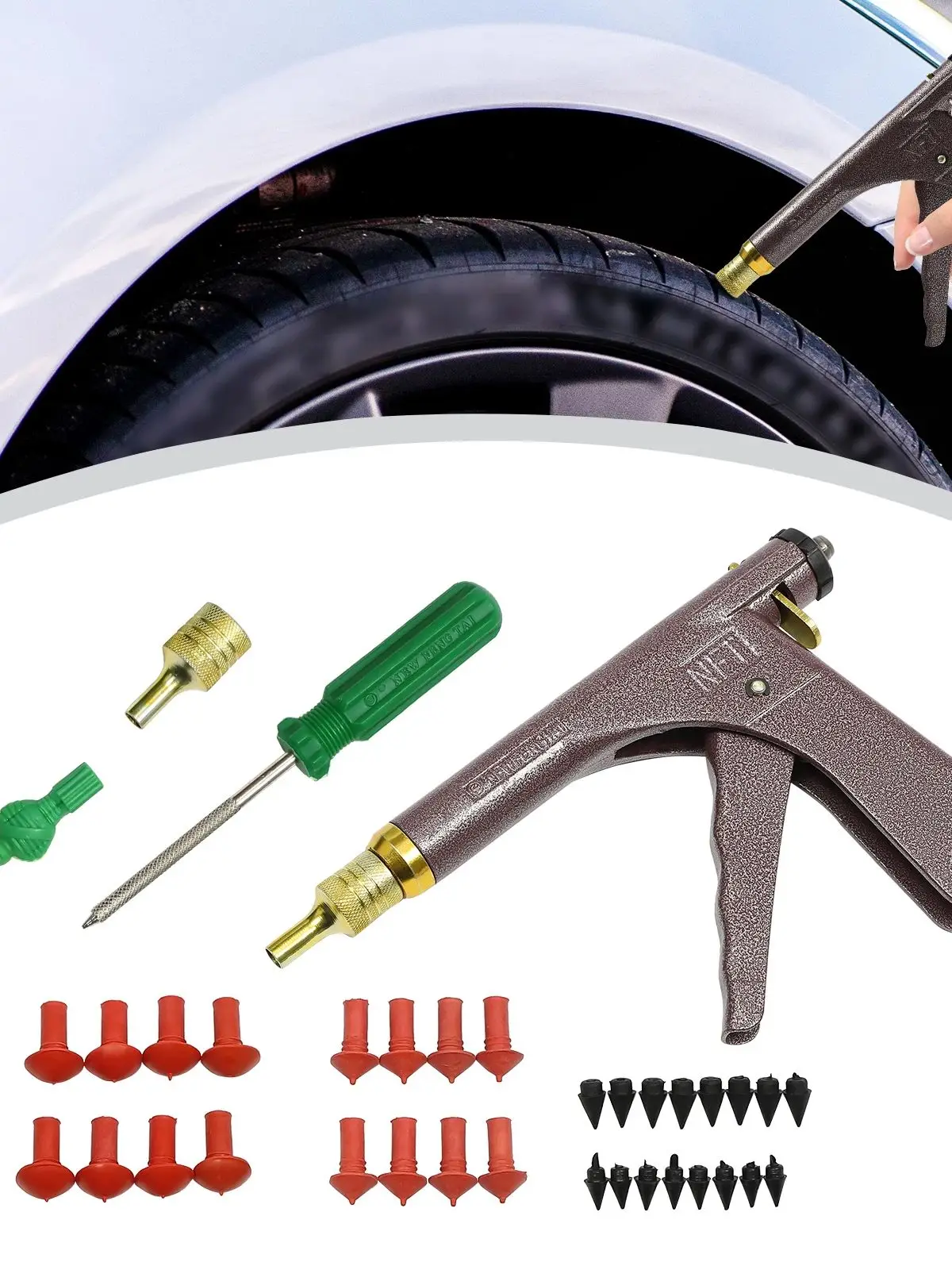 AliExpress NONE Tire Repair Tool Kit Auto Bike Tubeless Tire Repair Tool Set Car Motorcycle Vacuum Tire Block Air Leaking kit for Home Garage