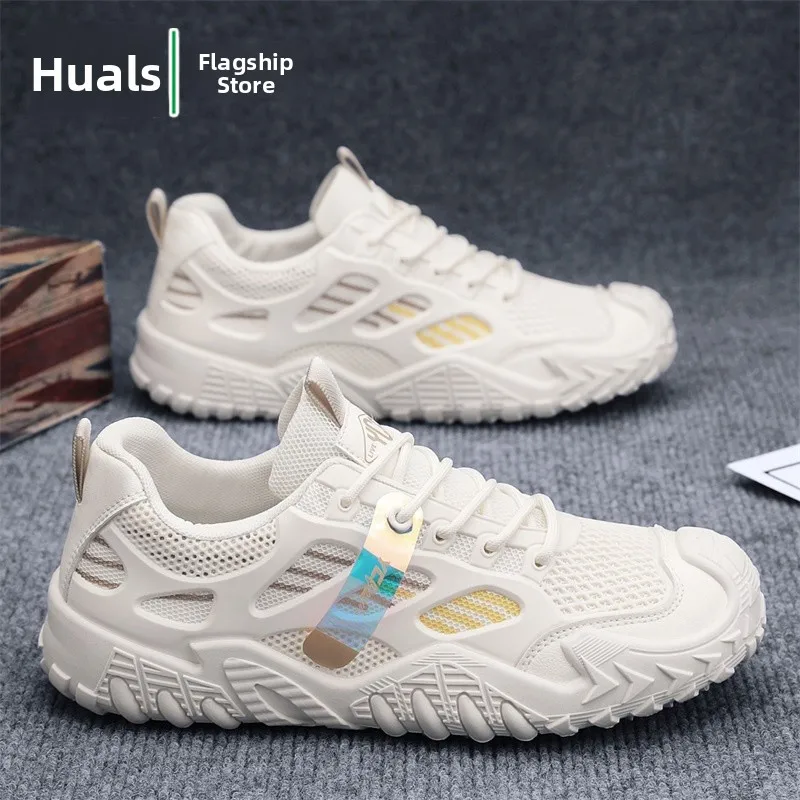 Men's Summer Breathable Running Shoes Lightweight Soft Bottom Casual Sports Fashionable Mesh Upgraded Version Trendy All-Match
