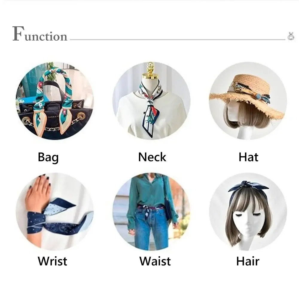 Donna Ragazza Fascia per capelli Polso/Cintura Borsa Manico Nastro Decor Nastro Sciarpa Sciarpa al collo Piccola sciarpa di seta