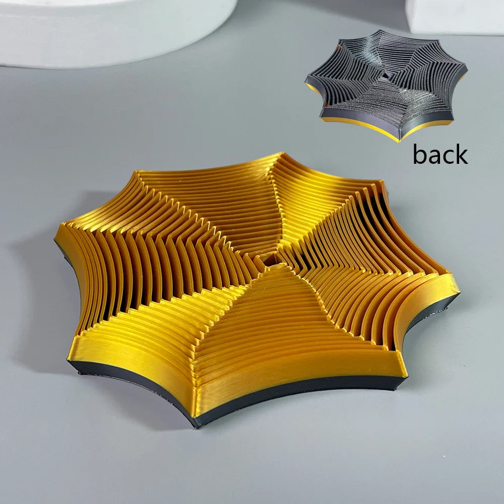 Achthoekig Fidget Speelgoed 3D Afdrukken Geometrische Illusie Antistress Fidget Speelgoed Voor Stress Zintuiglijke Party Games Fractal Fidget Speelgoed