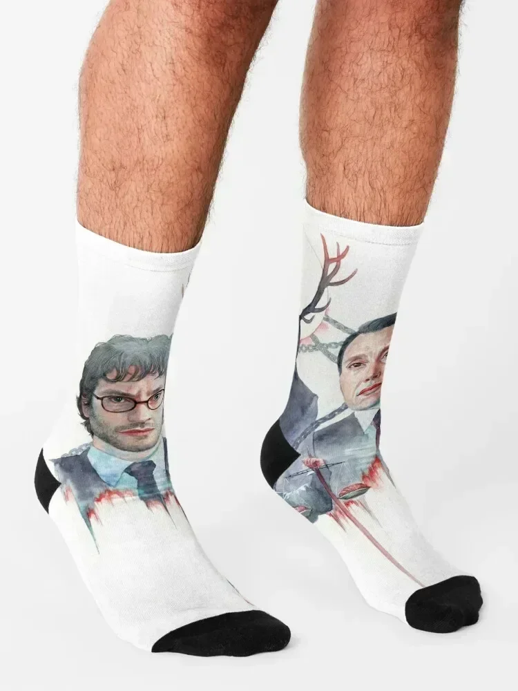 Hassun / Hannibal S2E03 / Hannigram Aquarell Socken Knöchel professionelle Laufen Sport und Freizeit Socken Mädchen Herren