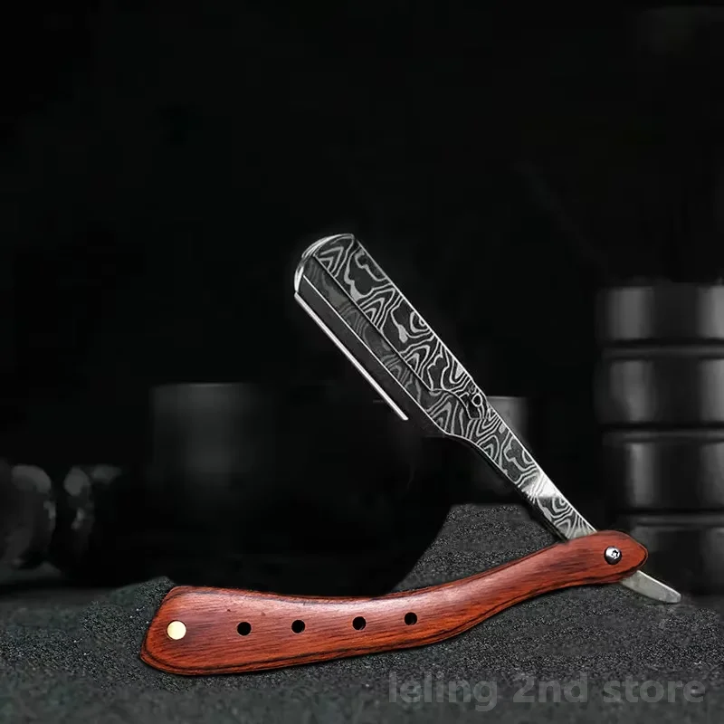 プロの手動シェーバー,折りたたみ式シェービング,ストレートエッジ,ステンレス鋼