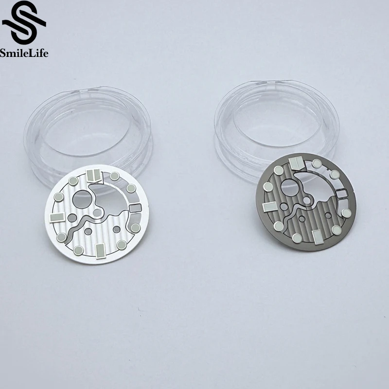 SmileLife 28.5 مللي متر ساعة مجوفة قرص أخضر مضيء ملحقات الساعة وجوه الساعة لحركة NH35/NH36 مع موضع الساعة 3