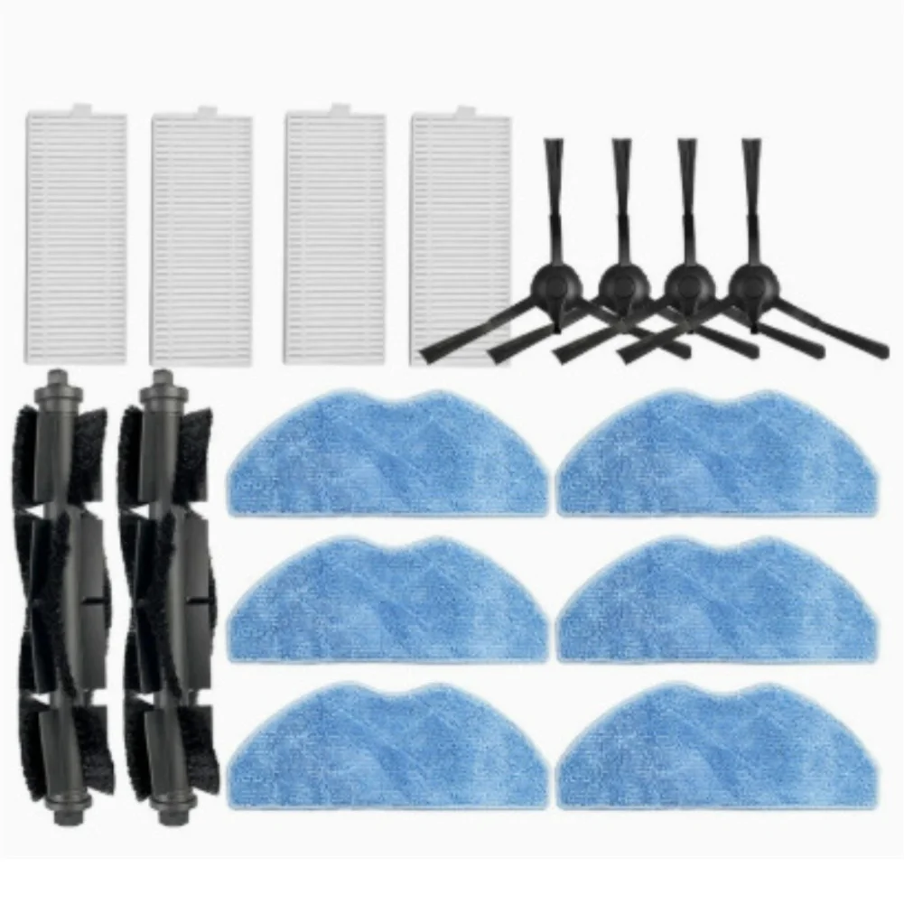 1set Main Brush Side Brushes Filters Mop Pads For 360 For S8 Plus / M8 / RE4 Plus / Dynaking R21 / PVCRDC 5002 Robot Vacuum