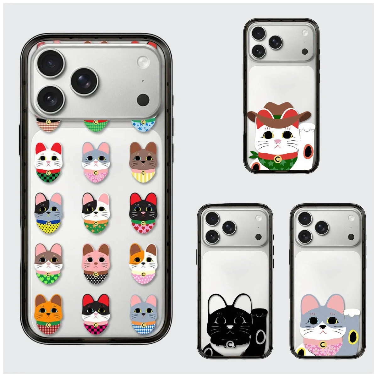

Cats Cartoon Compact Acrylic Border Phone Cover for IPhone 14 15 16 17 Pro Max Case for IPhone 17Pro