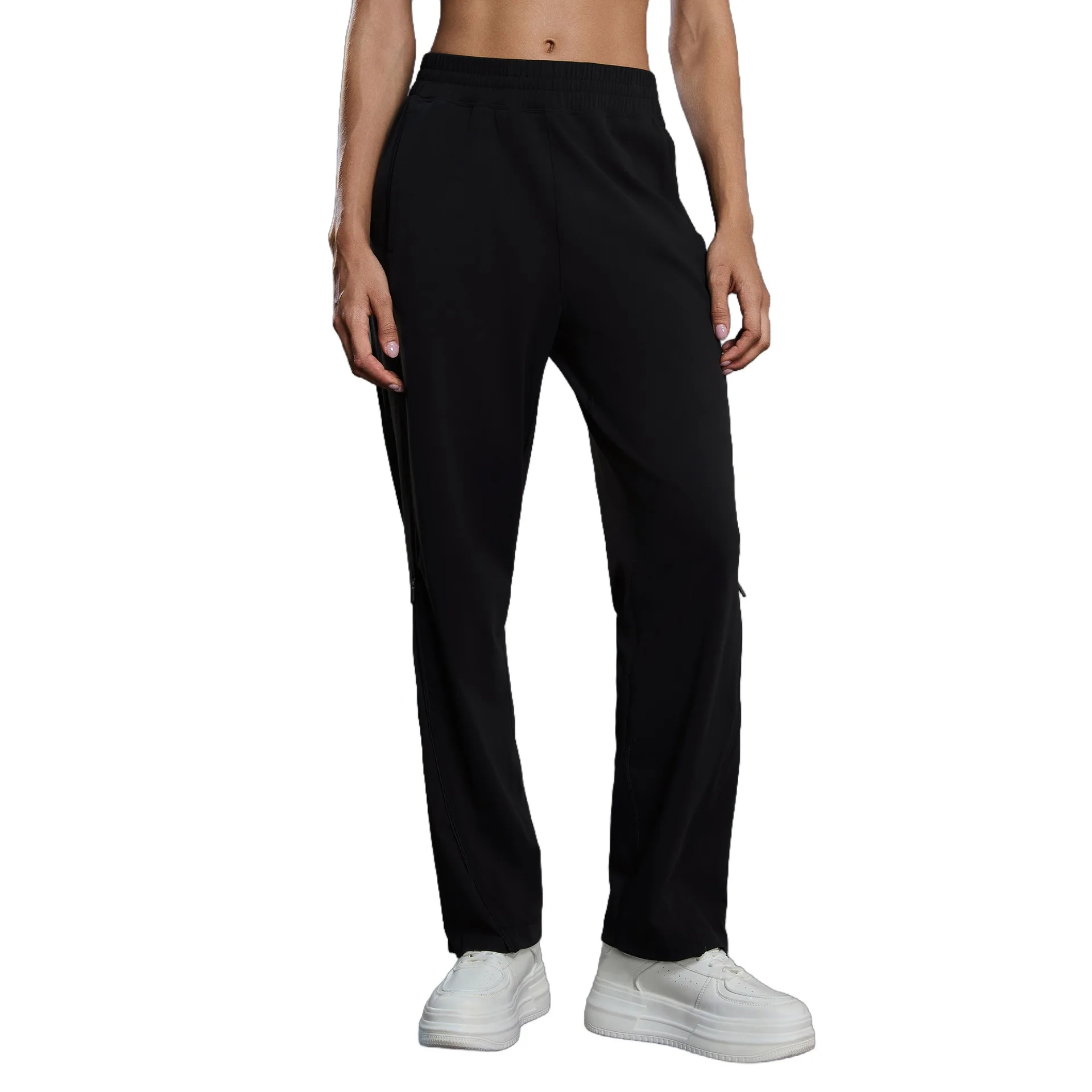 

Спортивные брюки Lemon Fall: универсальные и удобные женские повседневные брюки для поездок на работу с регулируемыми манжетами на молнии для бега и тренировок.