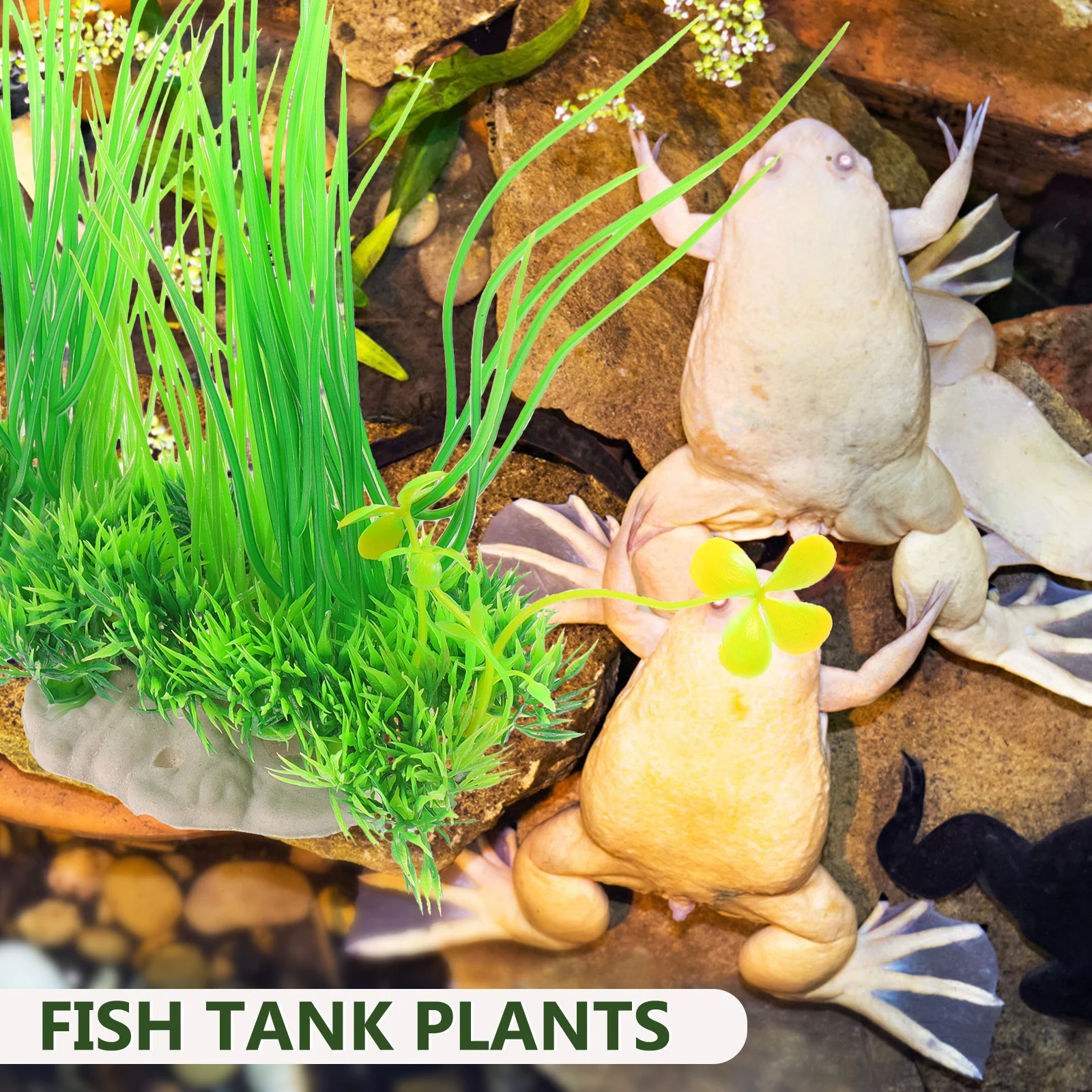 

Artificial Water Plants Lifelike Green Plastic Aquarium Fish Tank Decor Faux Betta Fake Accessories Easy Maintain Long Use Safe