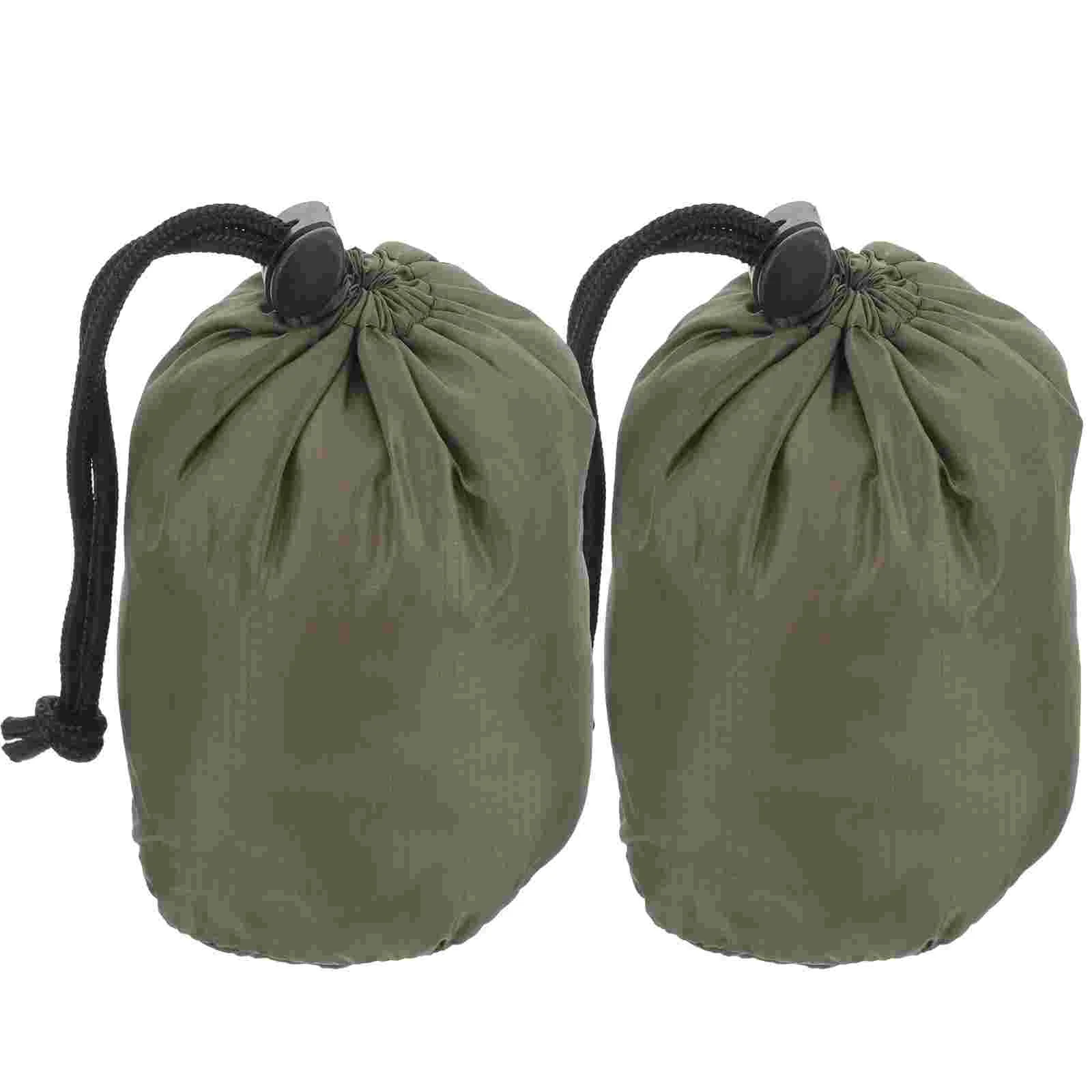 2 Pcs Outdoor Camping Sleeping Bag Storage Bags for Adults Clothes Travel Drawstring Sack Mini Nylon Supplies Holder Stuff