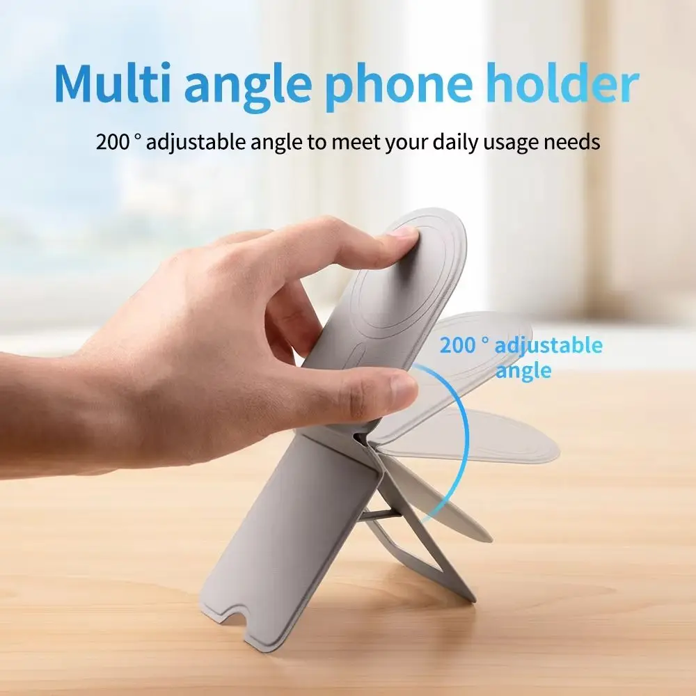 For Magsafe Magnetic Phone Holder Strong Magnets Angle Adjustment Phone Tripod Stand Portable Leather Bracket Universal