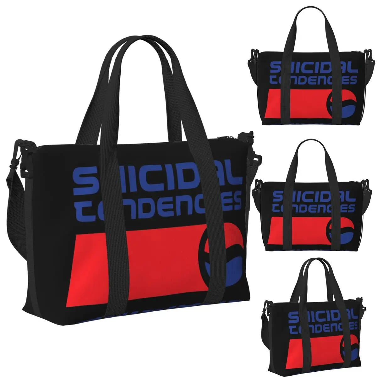 

Suicidal Tendencies Music Band Beach Travel Bag Large Capacity Tote Bags for Gym Sport Women Shopping Duffle Shoulder Bag