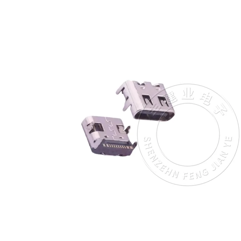 Imagem -04 - Conector Fêmea Usb tipo c Remendo Horizontal Kh-tipo-c6p 16p 16p-t 100 Pcs