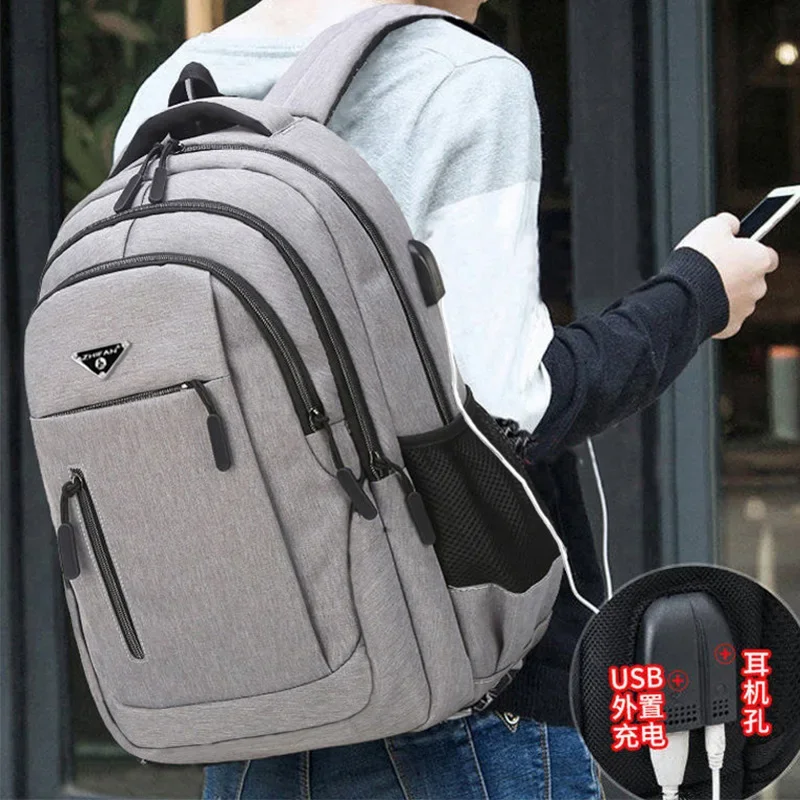 Men Business Backpack Waterproof Laptop Bag Male Usb Charging Commuters Travel Rucksack Student Schoolbag Casual Boys Bookbag