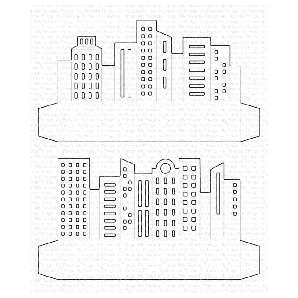 New 2022 August Outside the Box Cityscape Cutting Dies Scrapbooking for Paper Making Embossing Frames Card Set no Clear Stamps