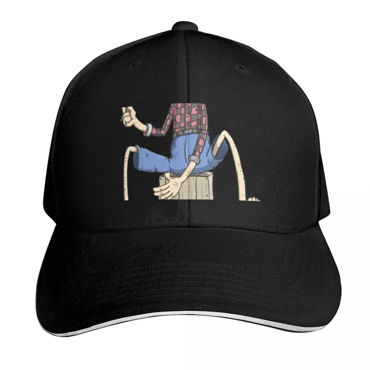 The hillbilly monkey makes the rhythm Baseball Cap Cotton Twill Breathable Contrast Two Tone Brim Snapback Flat Bill