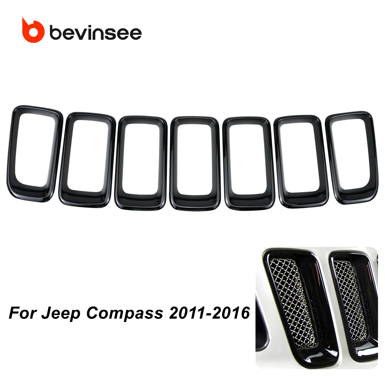 

Рамка накладки вентиляционного отверстия передней решетки для Jeep Compass 2011-2016 гг.