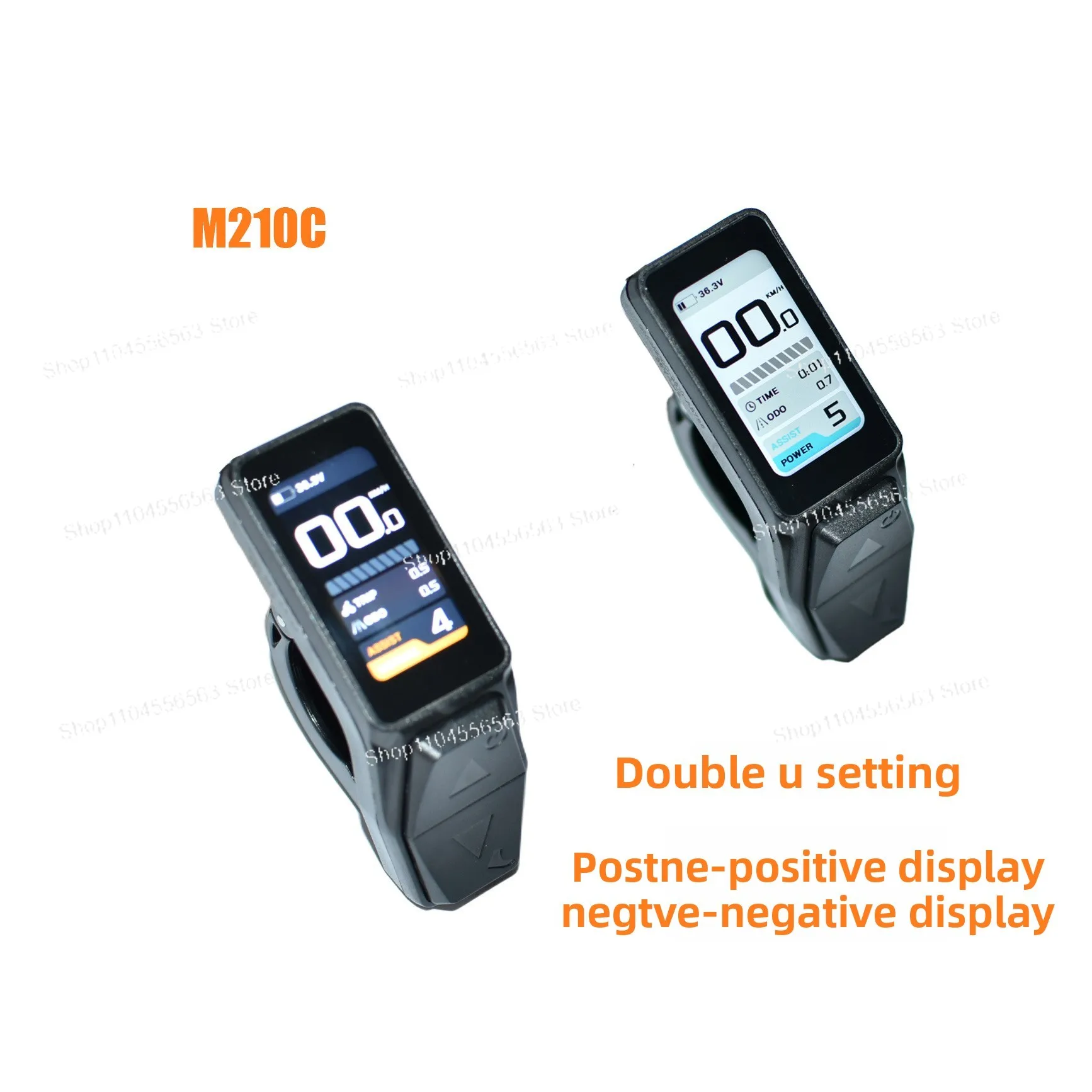 M210C Ultra-Compact Full-Featured Bike Computer with Waterproof Connector for MTB E-Bike Speedometer Odometer Backlight Display