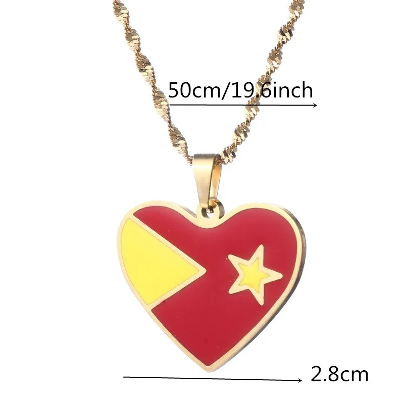 Heart Map Tigray State Ethiopian Pendant Necklaces African Jewelry