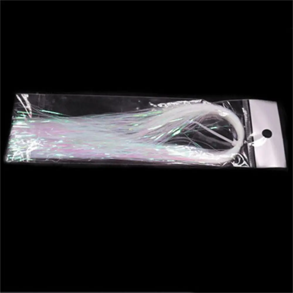 

DIY Flash Tinsel Streamer Shining Fishing Lure Jig Hook Streamer Assist Hooks Line Fly Tying Tinsel Fly Tying Materials