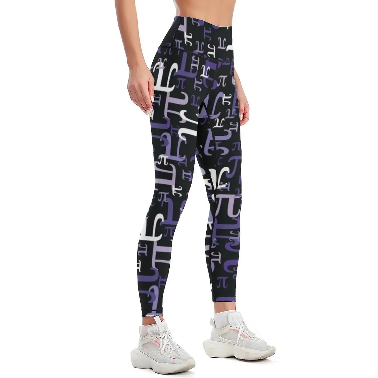 Pieces of Pi (Purple) Leggings Female legging pants gym's sportswear flared Tight fitting woman Womens Leggings