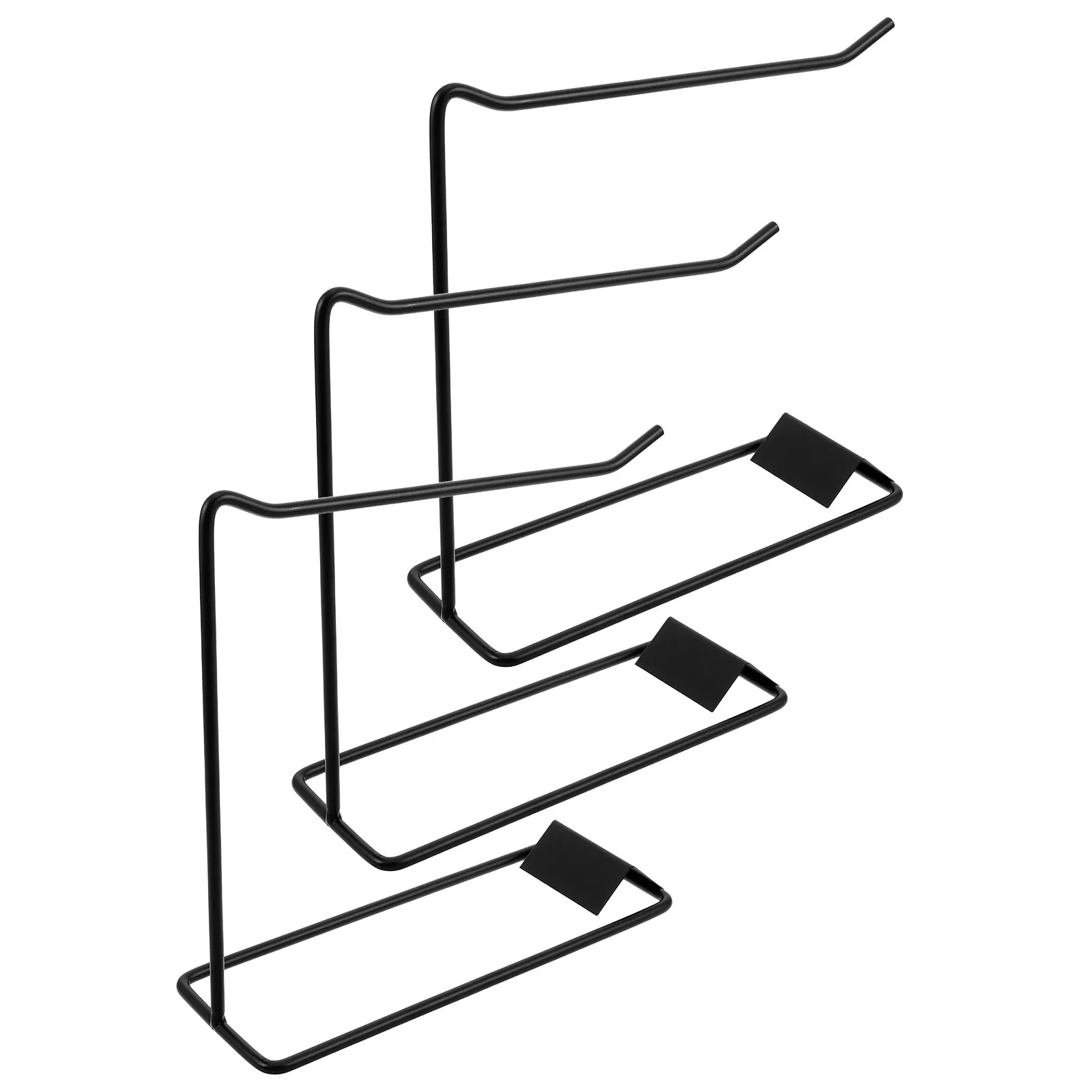 3Pcs Nail Display Stand Rack Matte Iron Structure Salon Manicure Holder Nail Color Sample Display Holder Stable Non Slip Base