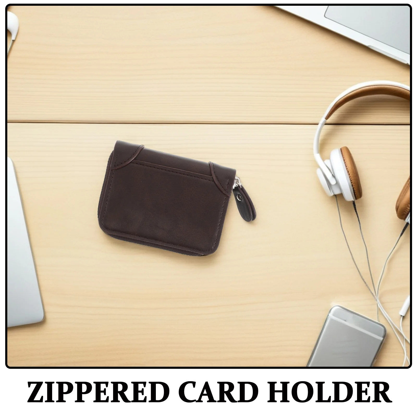 Compact Accordion Zipper Card Holder Multiple Slots Portable Organizer Credit Id Travel Business Accordion Small Card Case