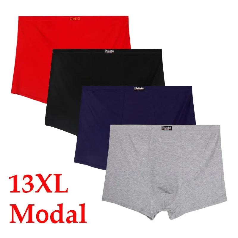 4 Pcs/lot 13XL Modal Oversize Men Boxer Boxer Homme Boxer Shorts Mens Panties Men Underwer Panties Man Underwer Man Boxer Comfor