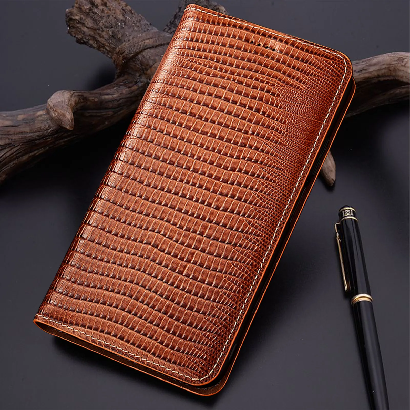 

Retro Lizard Pattern Genuine Leather For Xiaomi 12 12S 12X 12T 13 13T 14 14T 15 15S 17 Pro Ultra Civi Lite Of Flip Phone Case