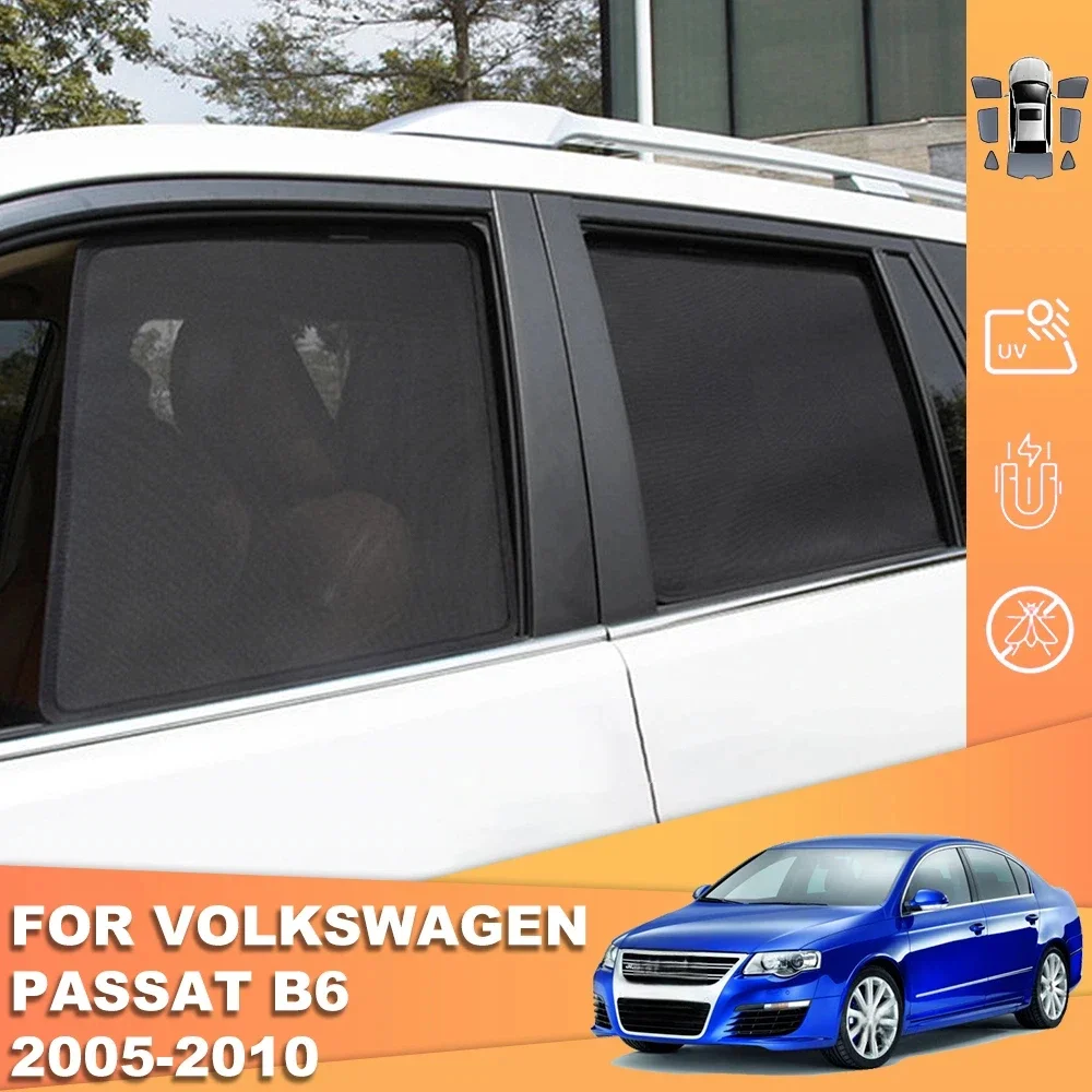 

For Volkswagen VW PASSAT B6 Sedan 2005-2011 Magnetic Car Sunshade Visor Front Windshield Curtain Rear Side Baby Window Sun Shade