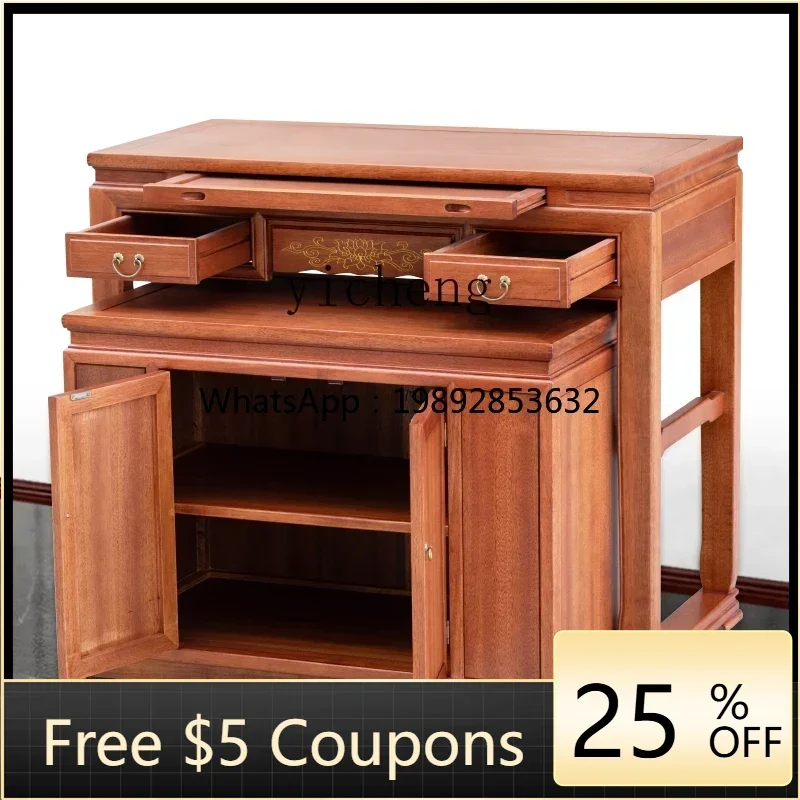 

AA solid wood offering table household incense table simple modern God of Wealth offering Taiwanese style feng shui