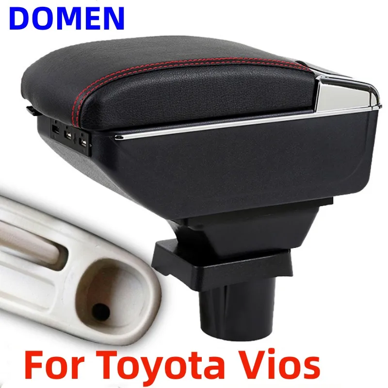 For Toyota Vios Armrest box Original dedicated central armrest box modification accessories Dual Layer USB Charging 2002-2008