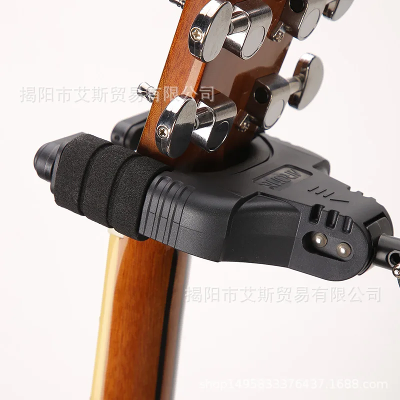 Guitar Stand Foldable Self-Locking Guitar Rack, Portable Display Stand for Acoustic Electric Guitars, Stable and Durable