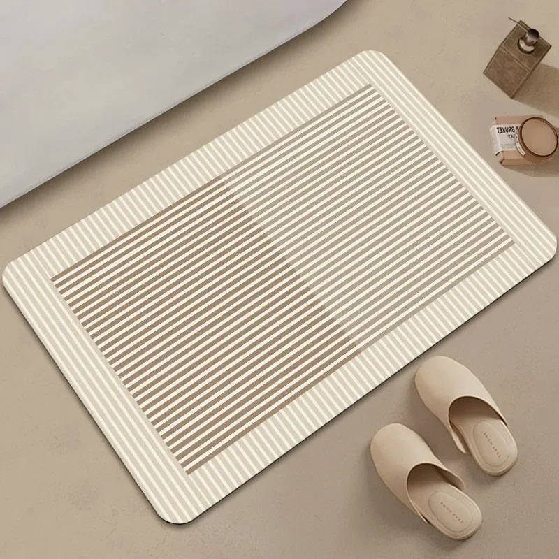 Modern bathroom floor mat super absorbent bathroom carpet non-slip kitchen carpet home decoration washable silica clay door mat