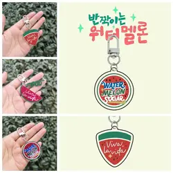 Acrylic Shining Watermelon Keychain Simulation Summer Fruit Acrylic Watermelon Pendant Cosplay Creative Car