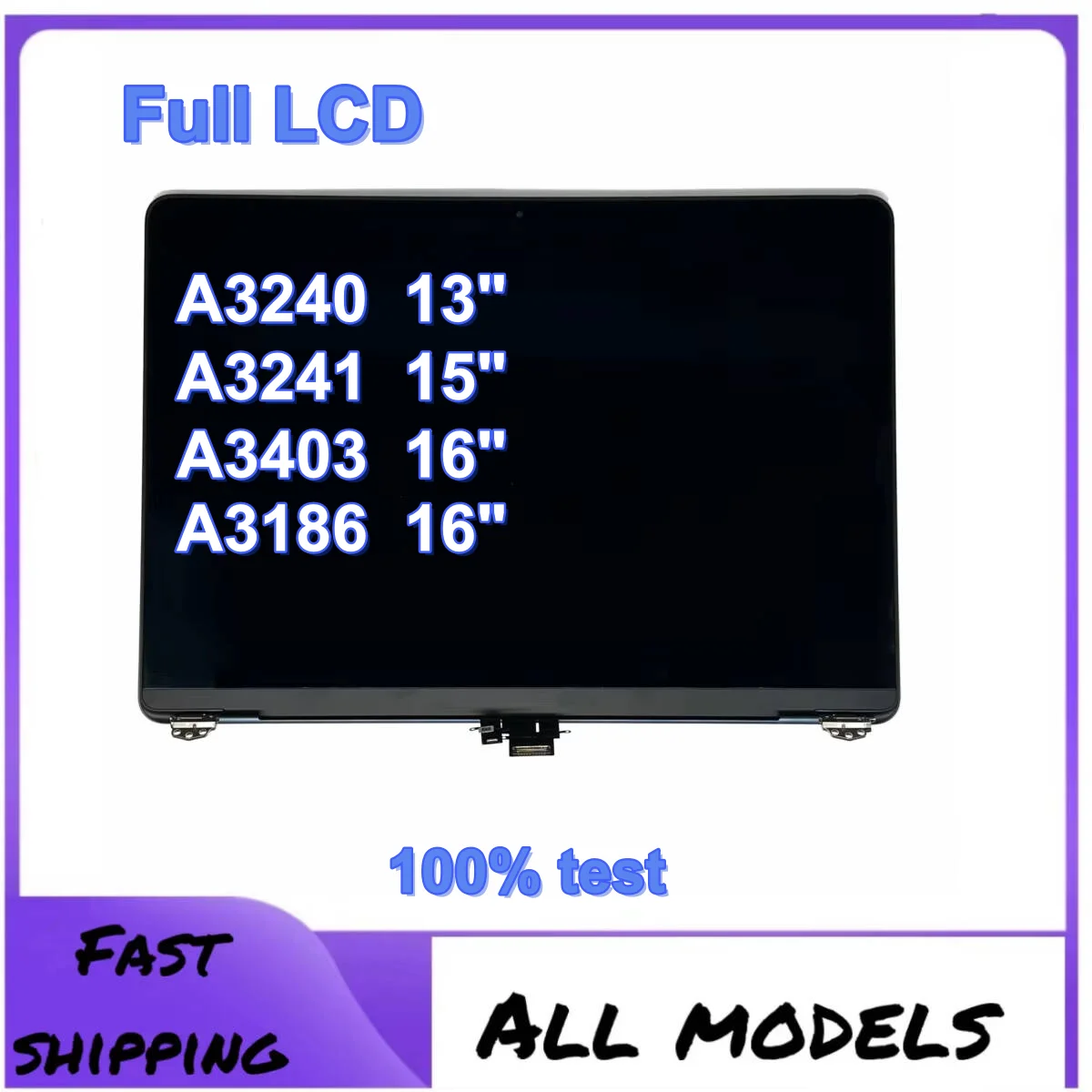 A3240 A3241  Replacement LCD For MacBook Air Pro Max M4 13" 15” 16" A3403 A3186 Full Assembly 2024 2025 year EMC 8895 8624