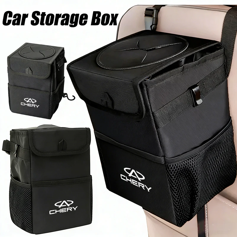

Car Foldable Storage Bag Oxford Cloth Trash Bin Organizer Box For Chery Fulwin QQ Tiggo 3 5 T11 A1 A3 A5 Amulet M11 Eastar Elara