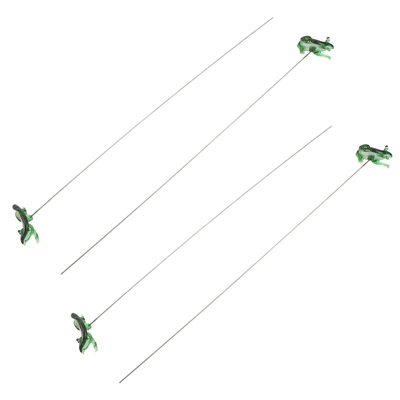 4Pcs Frog Garden Stakes Stainless Steel Outdoor Yard Decor Lifelike Planter Stick Decorative Frog Sculpture for Porch Patio