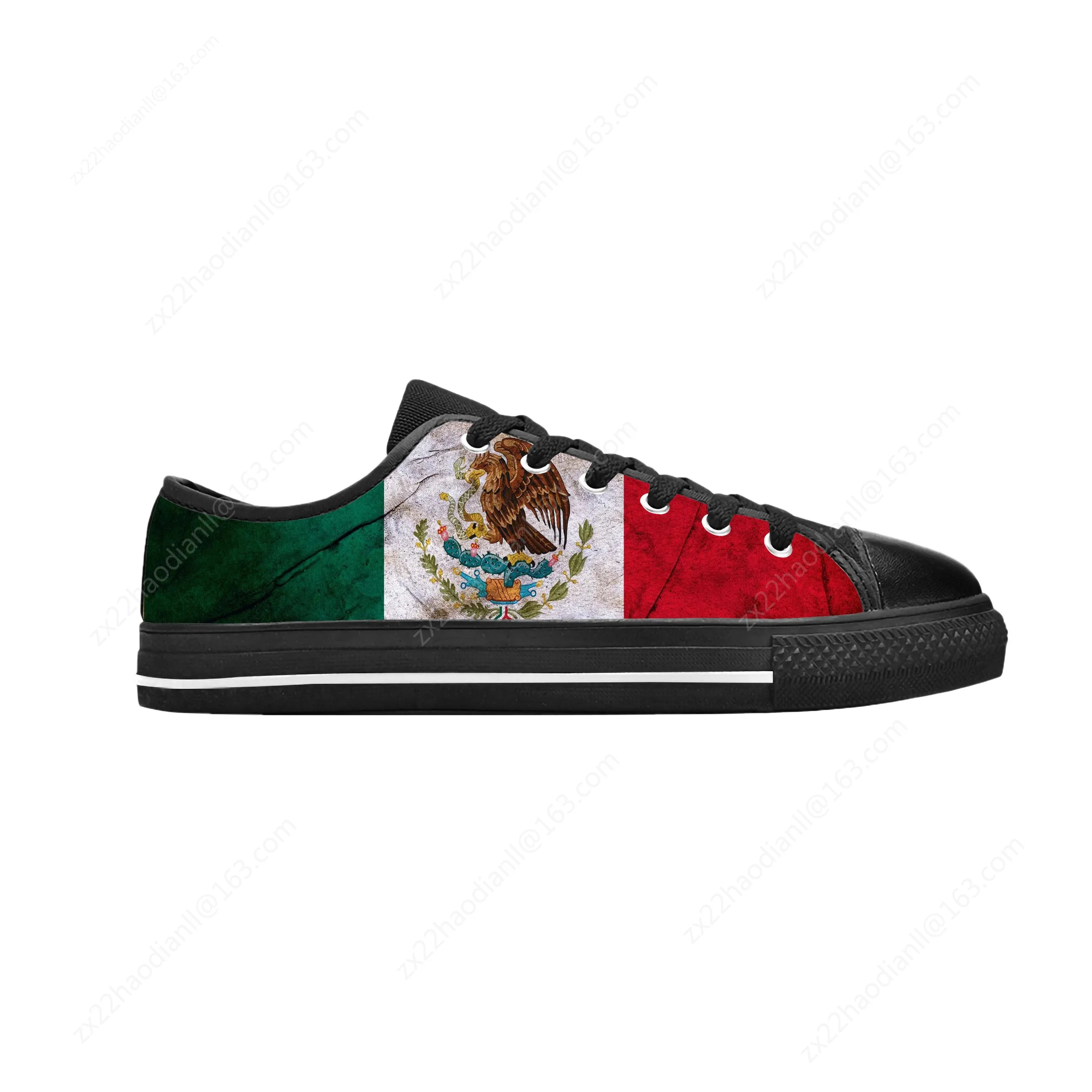 Mexico Mexican Flag Patriotic Pride Fashion Funny Casual Cloth Shoes Low Top Comfortable Breathable 3D Print Men Women Sneakers