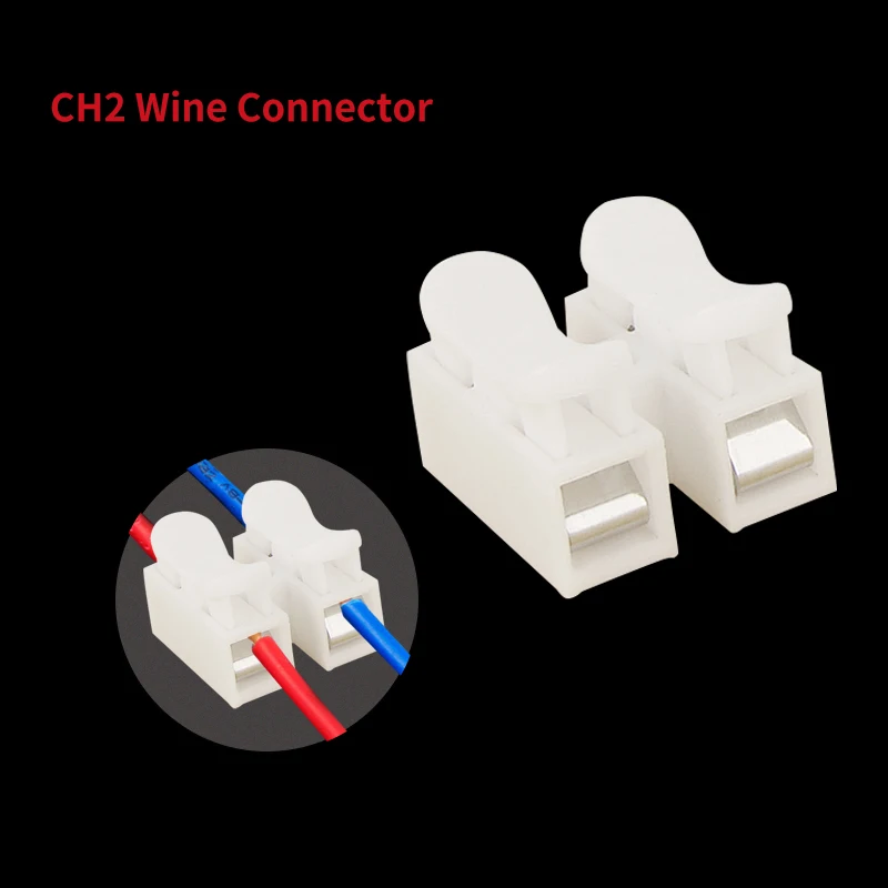 30/50/100PCS CH2/CH3/ High Pressure Resistant 2pin 3pin 10A 220V Push Quick Wire Cable Connector White Wiring Terminal