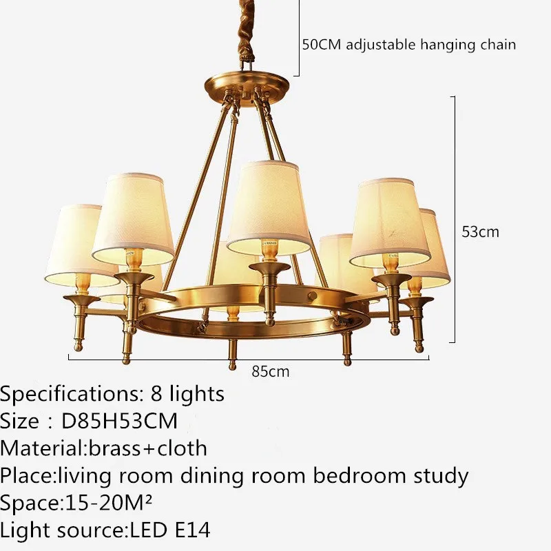 FAIRY Brass Chandeliers Lamp Contemporary Luxury LED Pendant Light for Home Living Room Bedroom Fixtures image 5